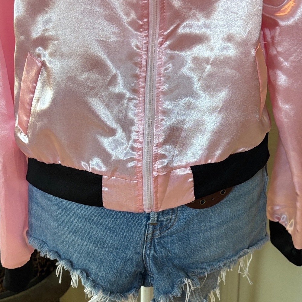 Grease Pink Ladies Satin Like Varsity Jacket 🤩 - Picture 3 of 8